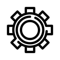 Obraz premium gear icon or logo isolated sign symbol vector illustration - high-quality black style vector icons 