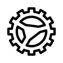 gear icon or logo isolated sign symbol vector illustration - high-quality black style vector icons
