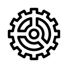 gear icon or logo isolated sign symbol vector illustration - high-quality black style vector icons
