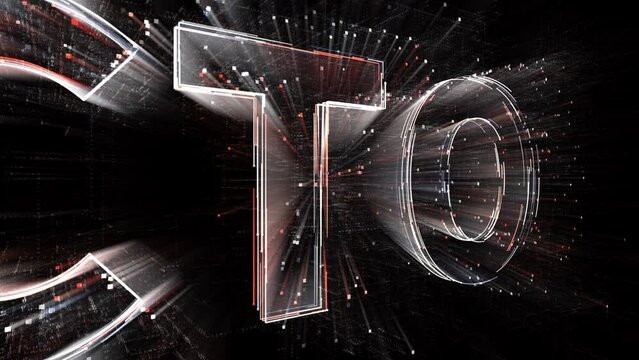4k CTO animated word tag cloud,chief technology officer,text design animation.The Matrix style binary computer code shaped text design animation,changing from zero to one digits,abstract future tech 