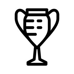 trophy icon or logo isolated sign symbol vector illustration - high-quality black style vector icons
