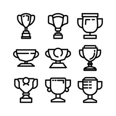 trophy icon or logo isolated sign symbol vector illustration - high-quality black style vector icons
