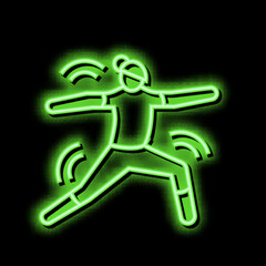yoga leisure neon glow icon illustration