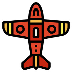 aircraft filled outline icon style