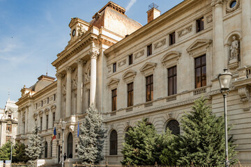 BUCHAREST, ROMANIA. The National Bank of Romania BNR building.