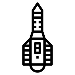 rocket line icon style