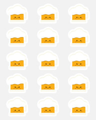 Set of beer character bullet journal stickers, planner, scrapbook stickers design.