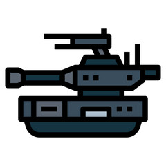 tank filled outline icon style
