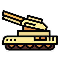 tank filled outline icon style