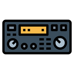 Amateur Radio filled outline icon style