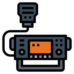 Marine Radio filled outline icon style