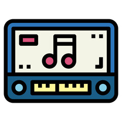 radio filled outline icon style