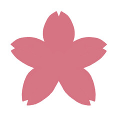 ピンク色の桜シルエット