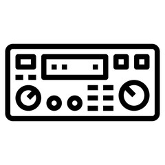 Amateur Radio line icon style