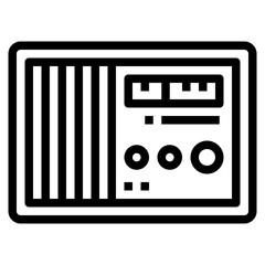 Analog Radio line icon style