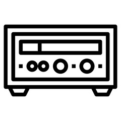 Radio Analog line icon style