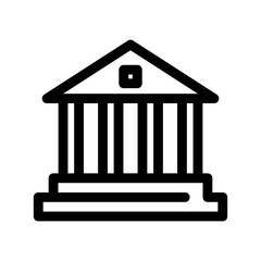 bank icon or logo isolated sign symbol vector illustration - high quality black style vector icons
