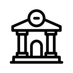 bank icon or logo isolated sign symbol vector illustration - high quality black style vector icons
