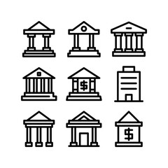 bank icon or logo isolated sign symbol vector illustration - high quality black style vector icons

