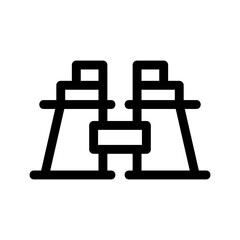 binocular icon or logo isolated sign symbol vector illustration - high quality black style vector icons
