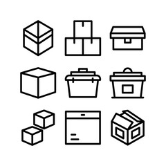 box icon or logo isolated sign symbol vector illustration - high quality black style vector icons
