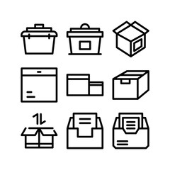 box icon or logo isolated sign symbol vector illustration - high quality black style vector icons
