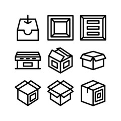 box icon or logo isolated sign symbol vector illustration - high quality black style vector icons
