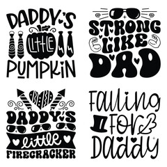 Fototapeta na wymiar Dad T-shirt And SVG Design Bundle. Happy Father's Day, Motivational Inspirational SVG Quotes T shirt Design Bundle, Vector EPS Editable Files.