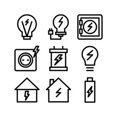 electricity icon or logo isolated sign symbol vector illustration - high quality black style vector icons
