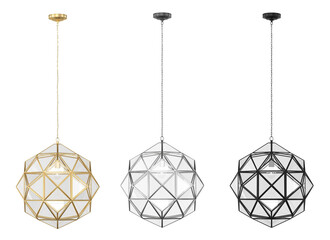 Fototapeta premium 3d render Modern chandelier. isolated on background. 