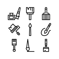 paint brush icon or logo isolated sign symbol vector illustration - high quality black style vector icons
