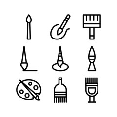 paint brush icon or logo isolated sign symbol vector illustration - high quality black style vector icons

