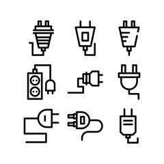 plug icon or logo isolated sign symbol vector illustration - high quality black style vector icons
