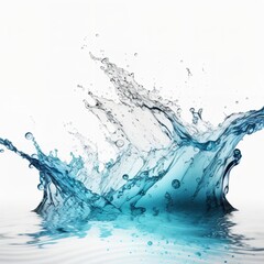 Obraz premium Water Splashing Against White Background