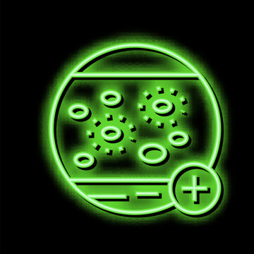 Skin Infections Neon Glow Icon Illustration