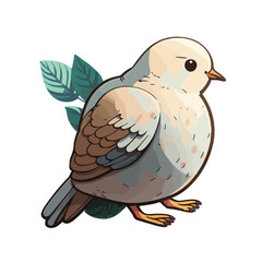 Fototapeta premium cute dove cartoon style