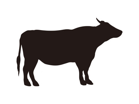 牛のシルエット