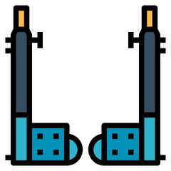 Portable Volleyball Pole filled outline icon style