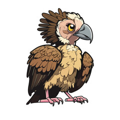 Obraz premium cute vulture cartoon style