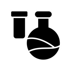 chemical flask icon or logo isolated sign symbol vector illustration - high quality black style vector icons
