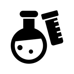 chemical flask icon or logo isolated sign symbol vector illustration - high quality black style vector icons
