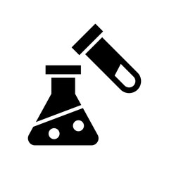 chemical flask icon or logo isolated sign symbol vector illustration - high quality black style vector icons
