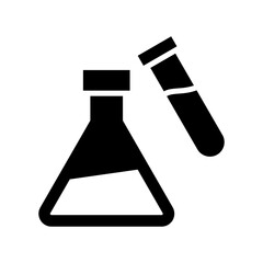 chemical flask icon or logo isolated sign symbol vector illustration - high quality black style vector icons
