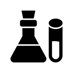 chemical flask icon or logo isolated sign symbol vector illustration - high quality black style vector icons
