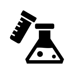 chemical flask icon or logo isolated sign symbol vector illustration - high quality black style vector icons
