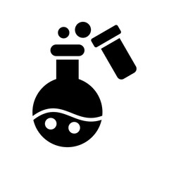 chemical flask icon or logo isolated sign symbol vector illustration - high quality black style vector icons
