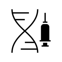 genetic modification icon or logo isolated sign symbol vector illustration - high quality black style vector icons
