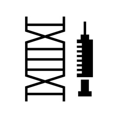 genetic modification icon or logo isolated sign symbol vector illustration - high quality black style vector icons
