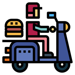delivery filled outline icon style