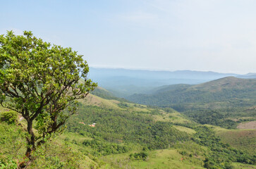 Naklejka premium Kuduremukh mountain range, India